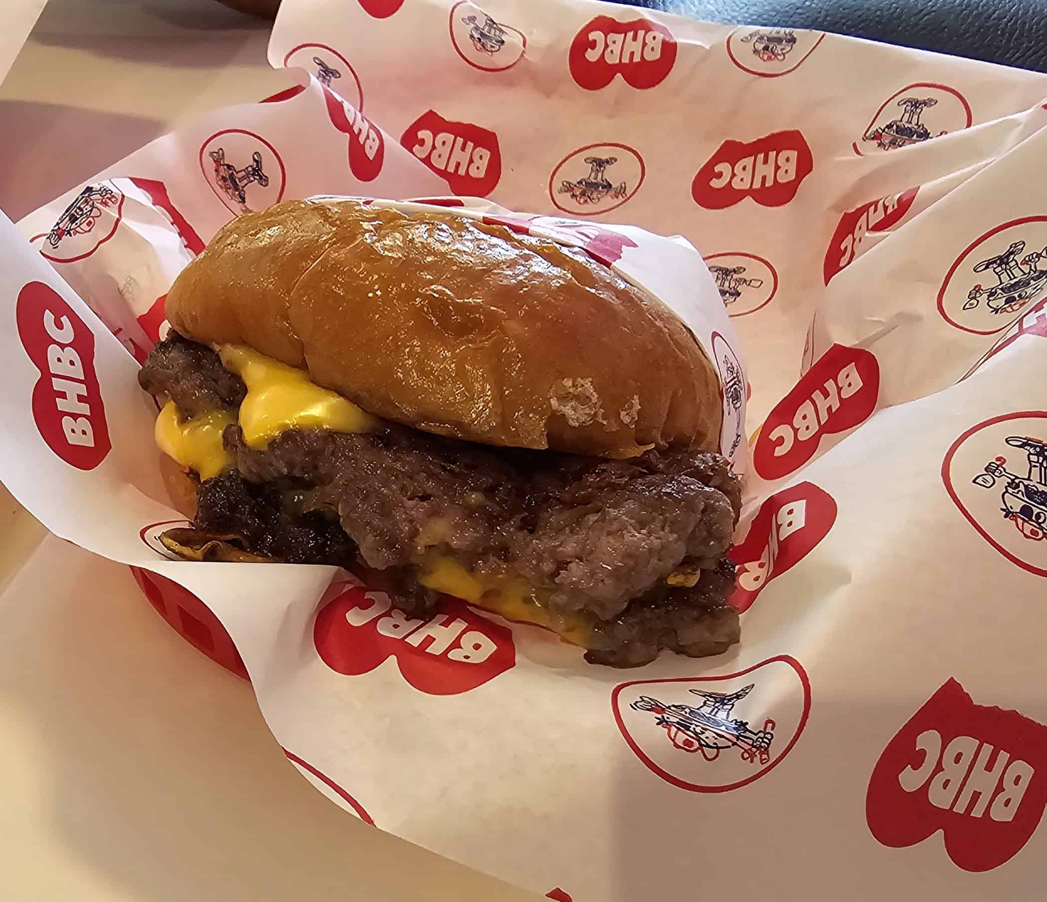 a juicy cheese burger